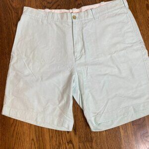 J. Crew Shorts Mens waist 38" 9" inseam Gramercy Chino Flat Front mint green
